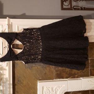 Black and tan party dress